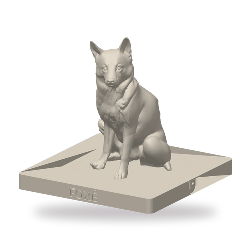 WUUUF memorial pet sculpture in warm ivory
